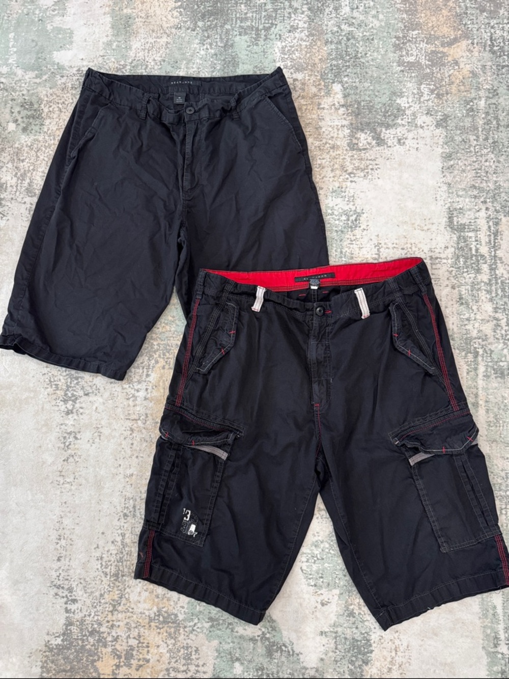 Bundle of Sean John Men's Black Cargo Shorts